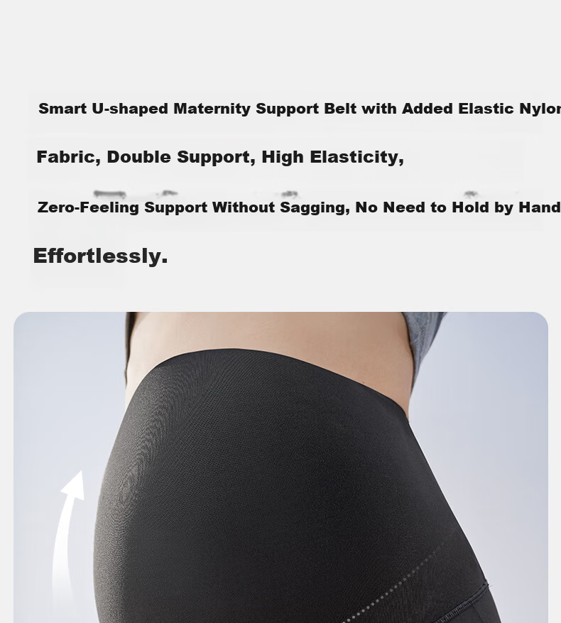 EMXEE New Camellia Oil Maternity Sharkskin Leggings Maternity Wear Four Seasons New Maternity Yoga Pants Slim Fit Black M 12