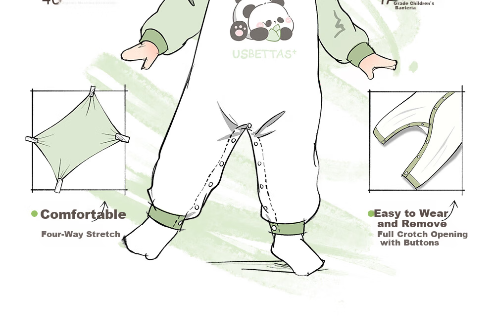 Betis Kids Spring Autumn New Pure Cotton Long Sleeve Belly Protection Unisex Children's Pajamas Homewear Jumpsuit Set 4