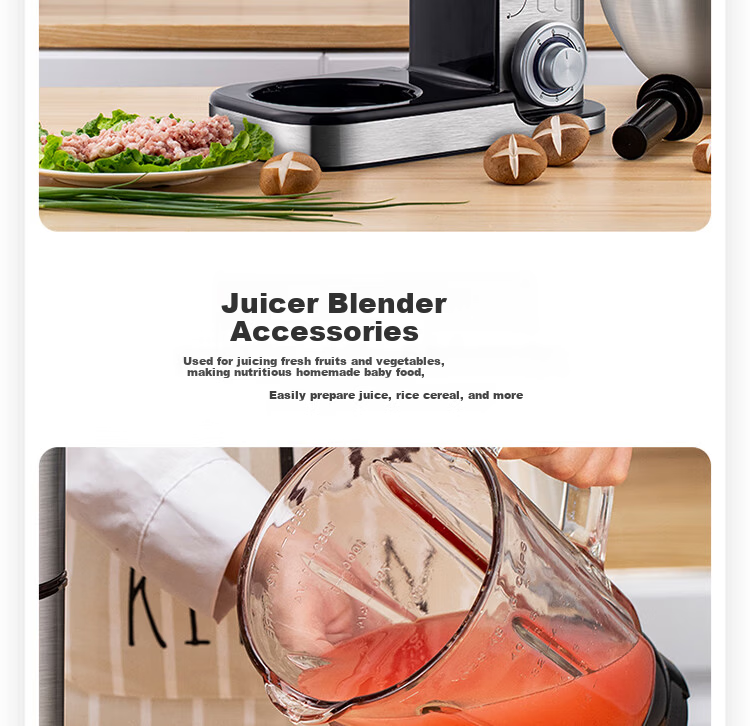 KONKA Quiet Kitchen Machine Home Dough Mixer Multifunctional Kneading All-in-One Flour Cream Mixer Fully Automatic Food Processor DC Motor 7L Large Capacity KM-911 11