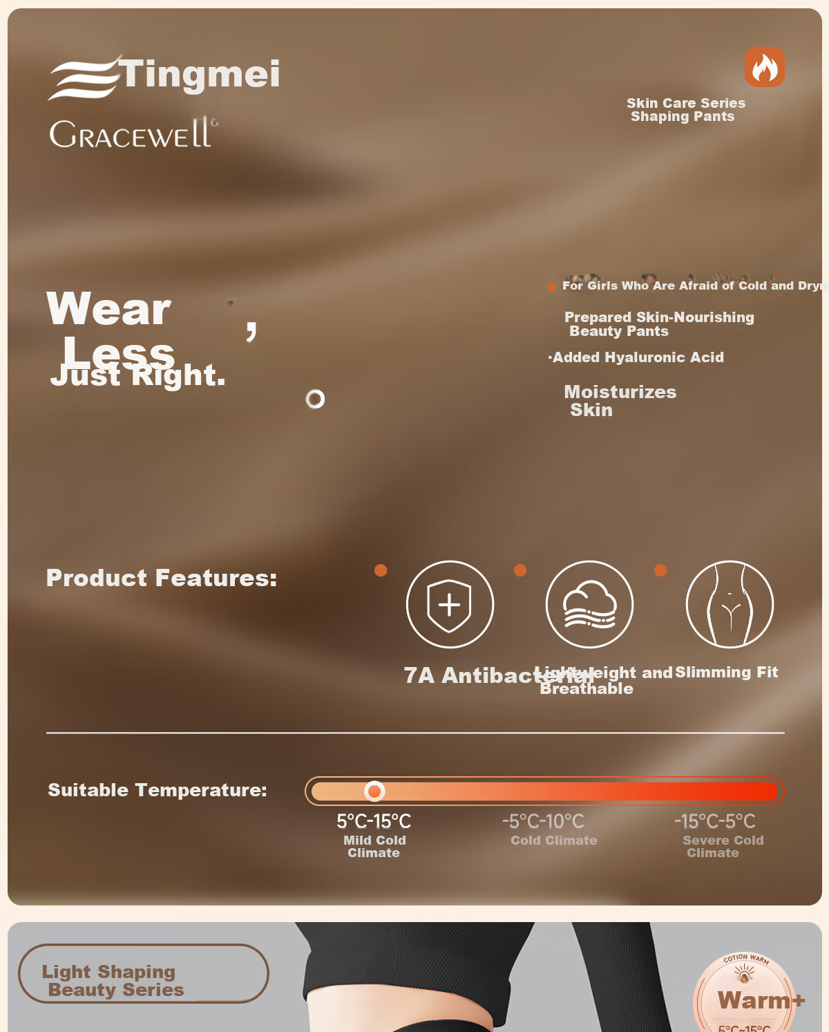 GRACEWELL 26th Anniversary New High-Waist Tummy Control Leggings for Women, Autumn and Spring Inner Pants, Slim Fit, Black, Size L 1
