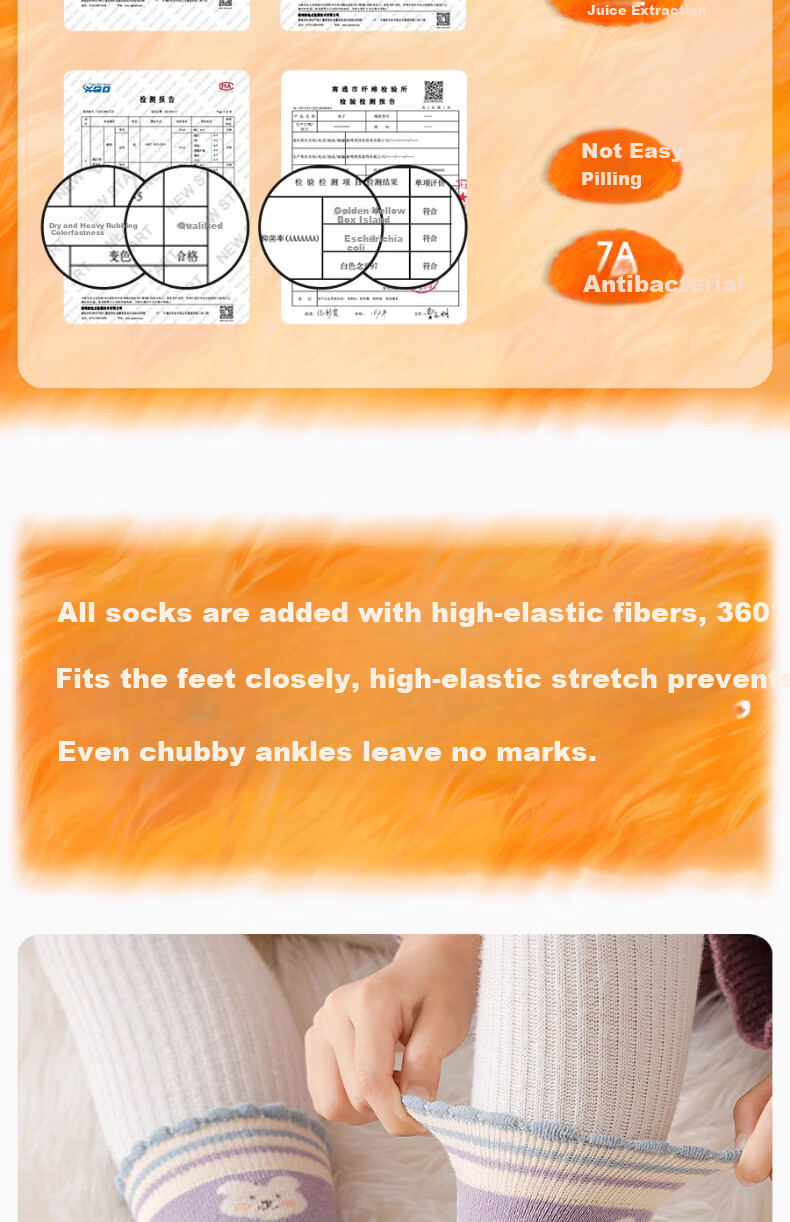 YUZHAOLIN 5 Pairs Girls' Autumn Winter Thickened Fleece Lined Mid-Calf Warm Socks for Children 4