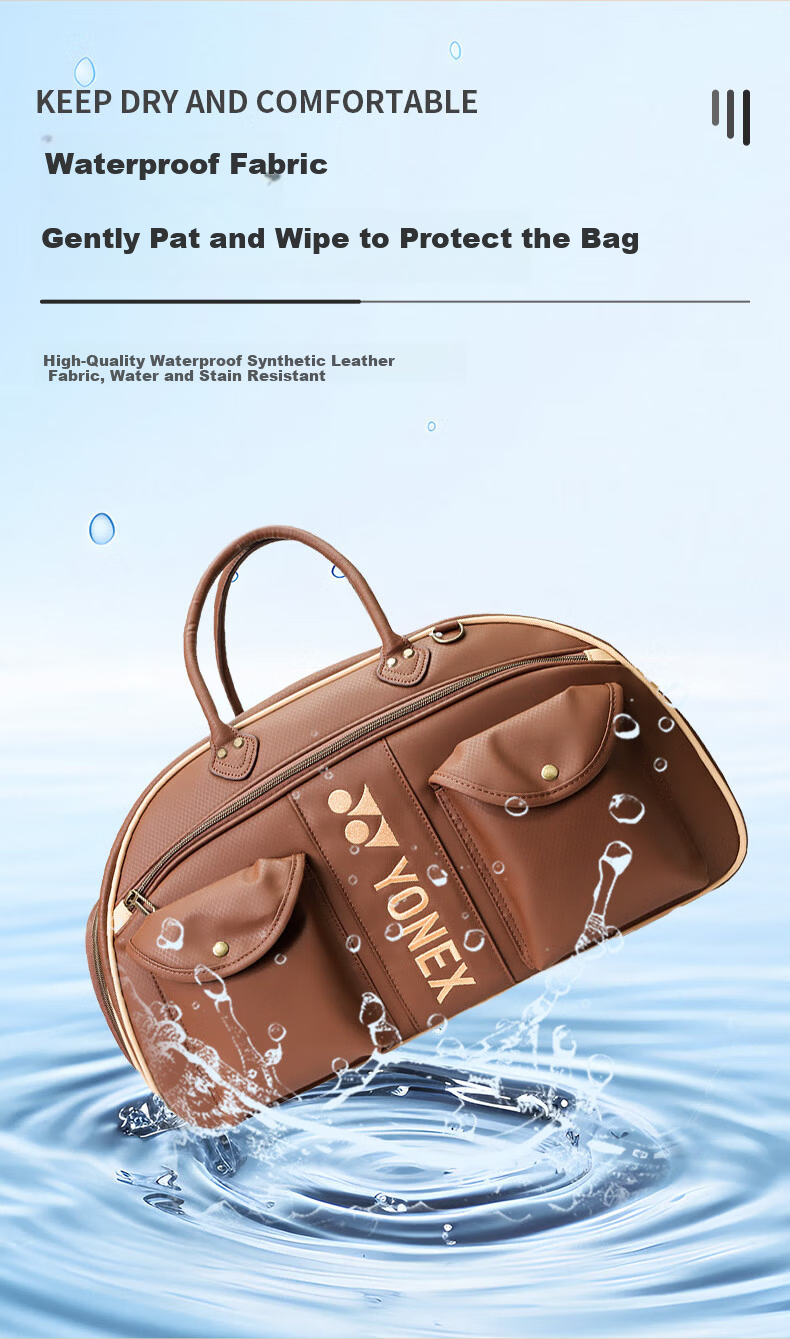 YONEX Badminton Bag Fashion Boston Clothing Bag Handheld Shoulder Crossbody BB-5854 Chocolate 4