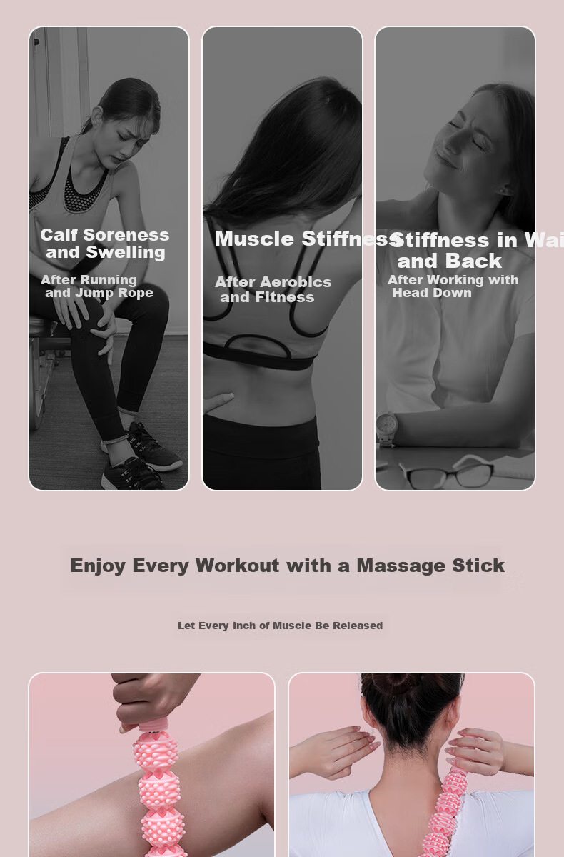 361° Wolf Fang Massage Roller Leg Muscle Relaxer Handheld Fitness Rolling Stick 1
