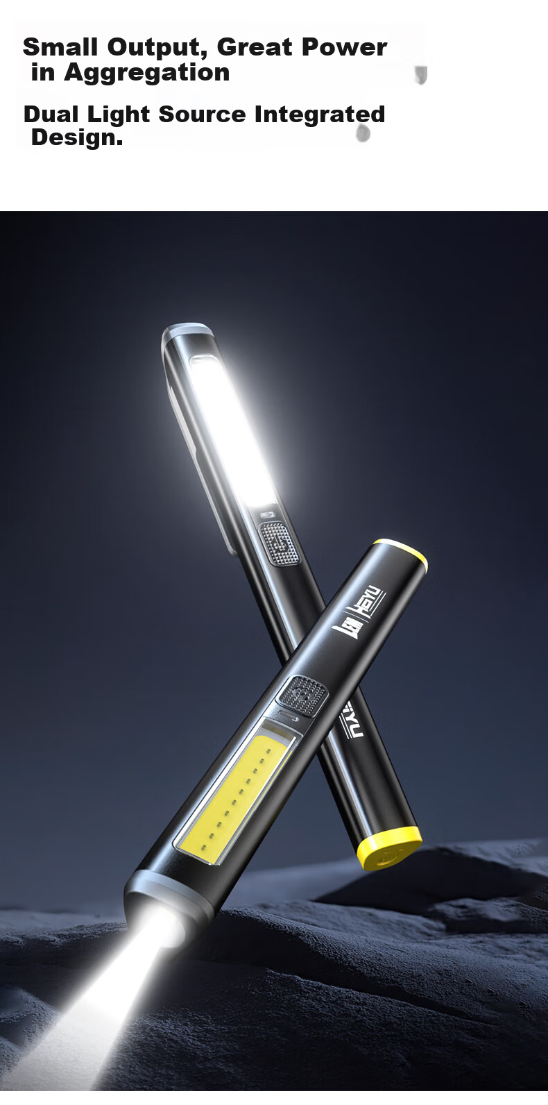 LEM Pen-Style High-Brightness Flashlight Compact Portable Work Light Automotive Repair Magnetic Rechargeable Multifunctional Inspection Tool 6