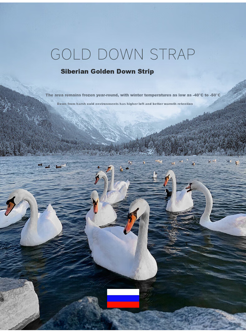 Snowman Thickened Premium 100-Thread Count Satin Imported 95% White Goose Down Quilt Core Winter Duvet 2.0*2.3m Filled with 1300g White Down 5