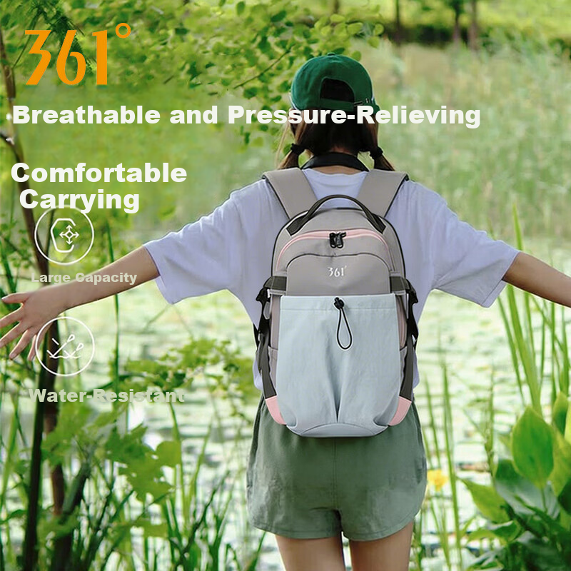 361° Outdoor Sports Backpack Laptop Bag Travel Lightweight Hiking Bag Student School Bag Large Capacity Double Shoulder Backpack