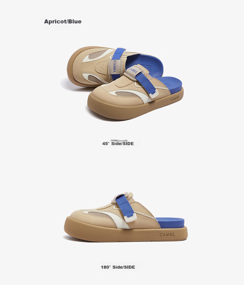 CAMEL Yunbei Women's Lightweight Soft Sports Style Birkenstock Half-Slip Casual Shoes L26S076030 White Size 37 21