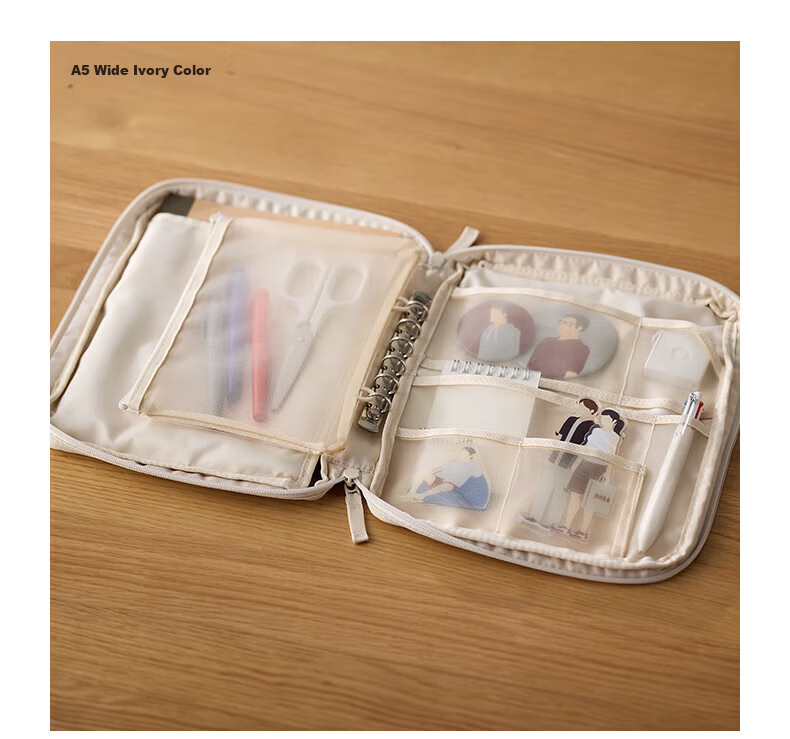 MUJI Selectable Pocket Organizer Pouch Card Holder Gift Black Slim 4