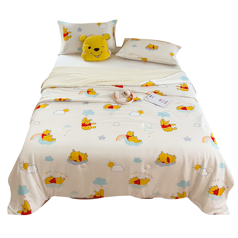 Disney Class A Knitted Cotton Dot Quilt Summer Cooling Blanket Air Conditioning Quilt Home Summer Quilt Machine Washable Thin Quilt for Naked Sleep Summer