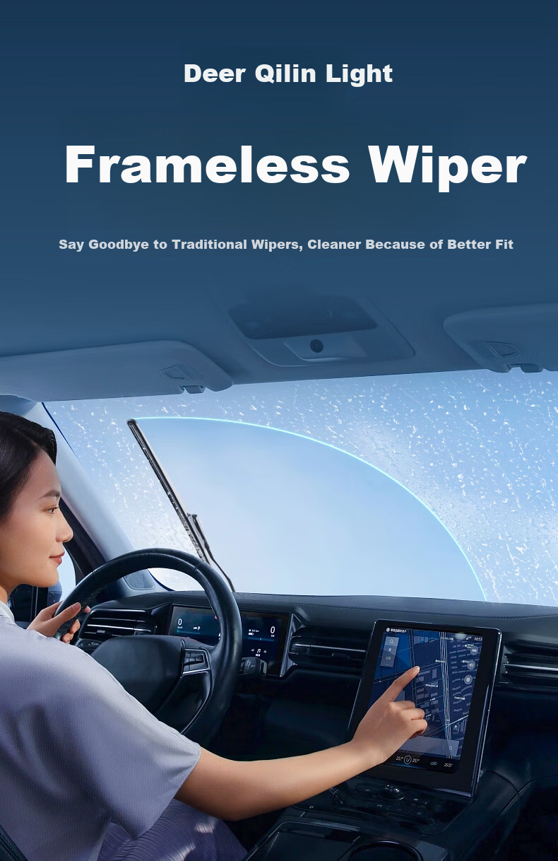 Qilin Guang Windshield Wiper Blade Compatible with 2016-2021 Nissan Bluebird / 2017-2023 Kicks Frameless Wiper Blade 26/14U 2