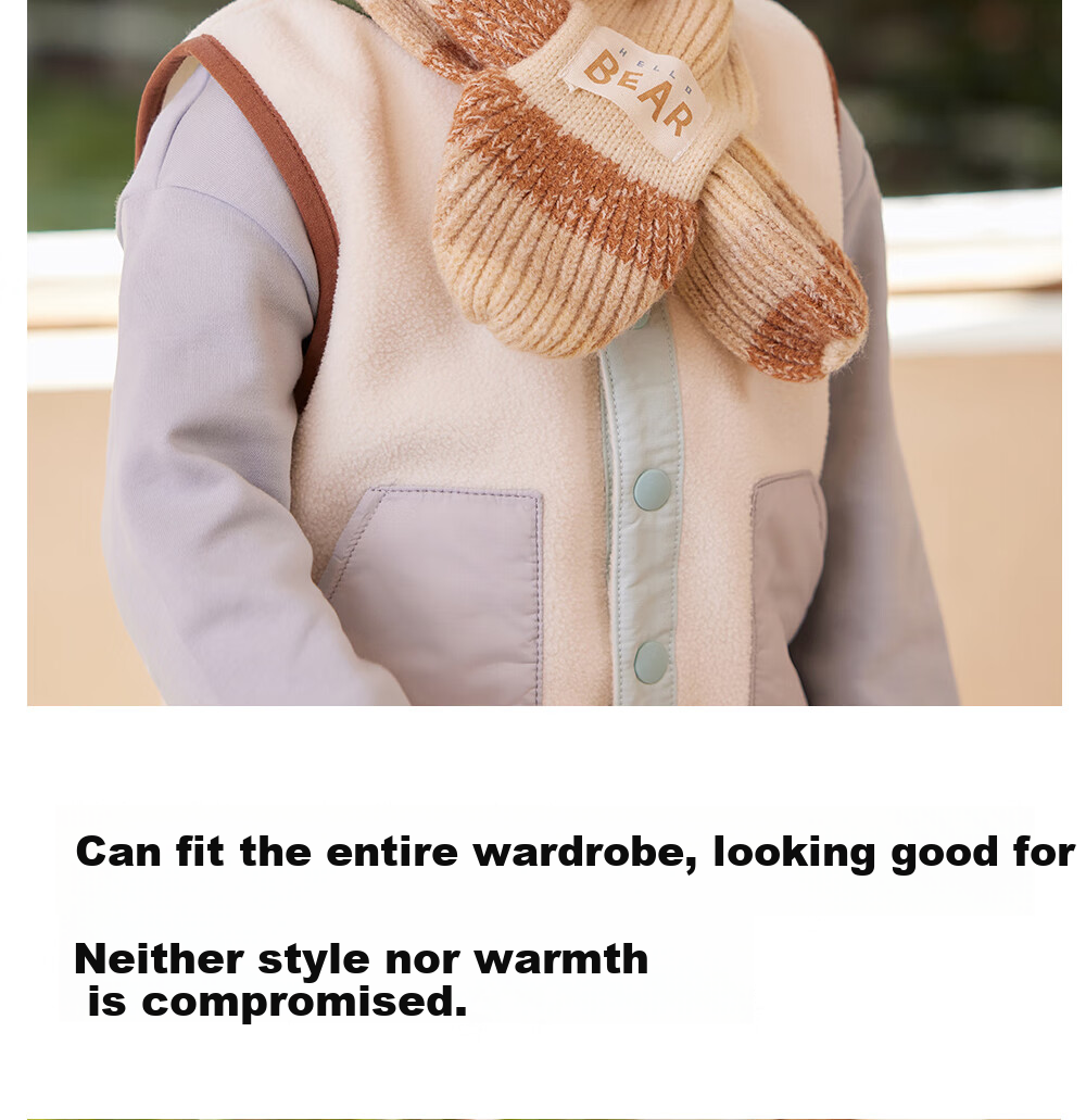 Beitais Children's Scarf 2025 New Boys Girls Outdoor Autumn Winter Windproof Warm Baby Knitted Scarf 2