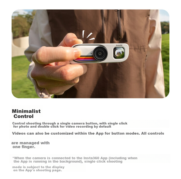 Insta360 GO 3S Vintage Player Limited Edition 4K Thumb Camera Trendy Street Photography Inspiration White 64GB 7