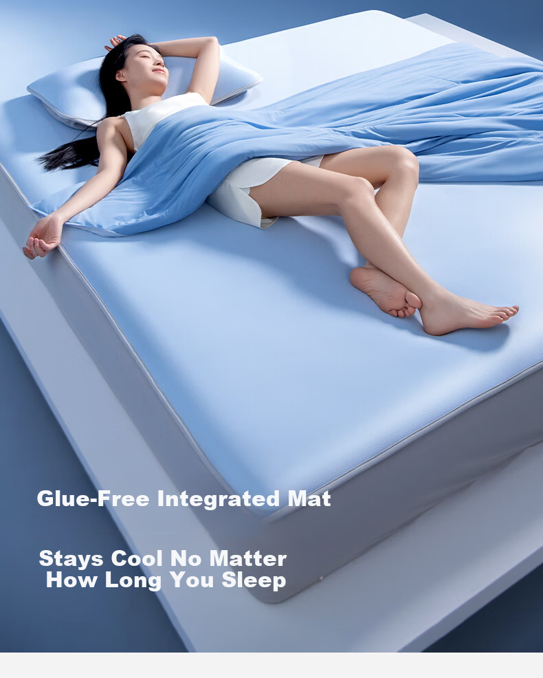 Half Crescent Moon Baby A-Class Deep Sleep Cooling Mat Ice Silk Cooling Mat Machine Washable Bed Sheet 1.5x2m 1