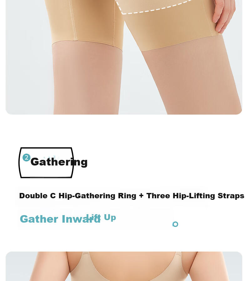 GRACEWELL High Waist Tummy Control Women's Shapewear Pants, Floating Lift, Strong Abdomen Compression, Seamless Hip Lift, Waist Shaping, Postpartum Body Shaping, Nude Color, Size L 7