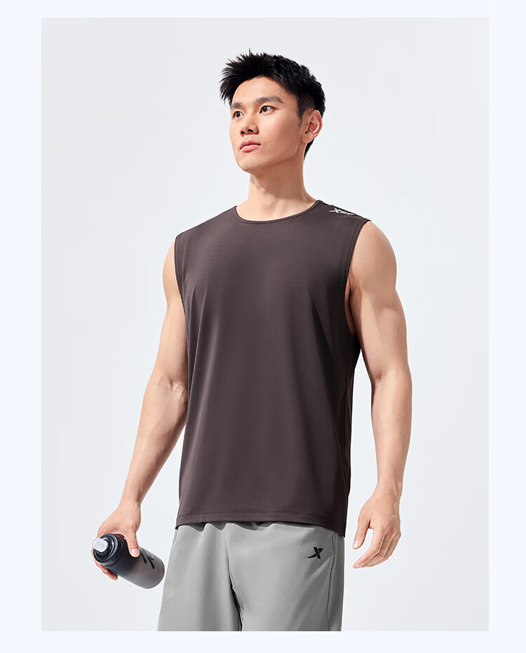 Xtep Quick-Dry Vest | Men's Breathable Summer Fitness Sleeveless Ice Silk Basketball Training Tank Top Sports Vest Shirt 24