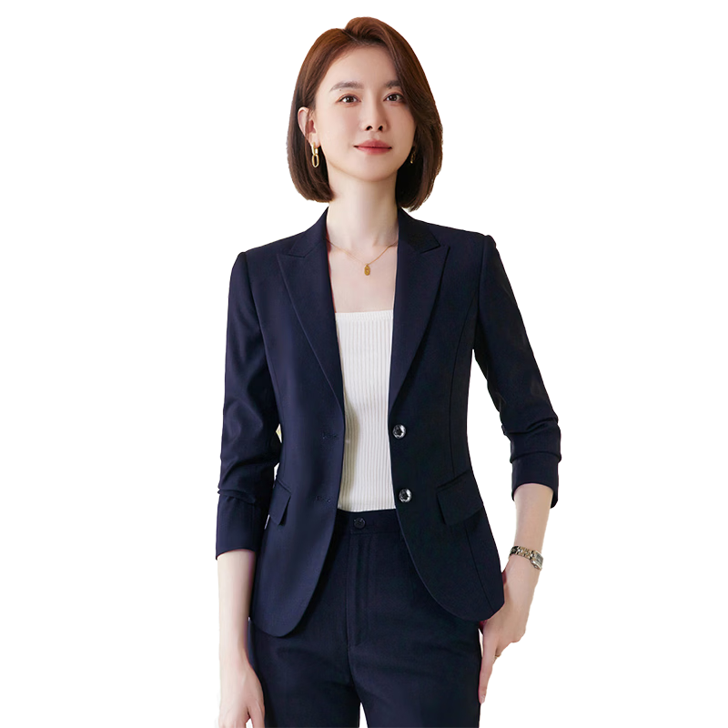 ROMON Women's Blazer Suit Professional Business Workwear Casual Korean Style High-End Jacket