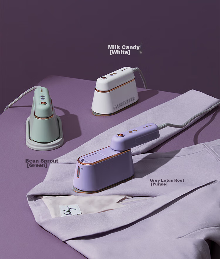 DAEWOO [Low Price for Top Streamer 9% Off] Handheld Garment Steamer for Home Use, High-Pressure Steam Iron, Portable Small Sterilizing Electric Iron for Travel And Business Trips HI-029PRO Purple 28
