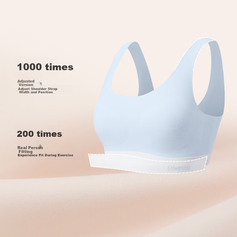 Like UU Girls' Breathable Sports Bra Colorblock Tube Top Vest for Developing Children 9