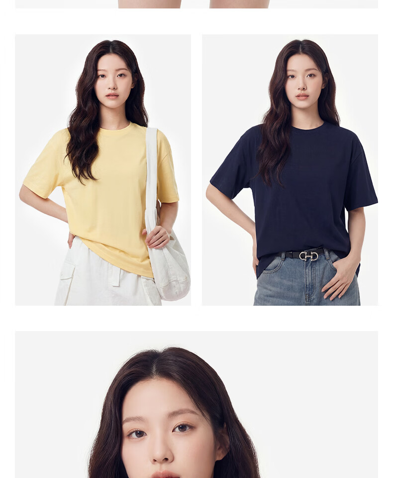 Urban Beauty Pure Cotton Short Sleeve Women's T-Shirt 2026 New Summer Luxury Casual Loose Korean Style Shoulder Tee 5