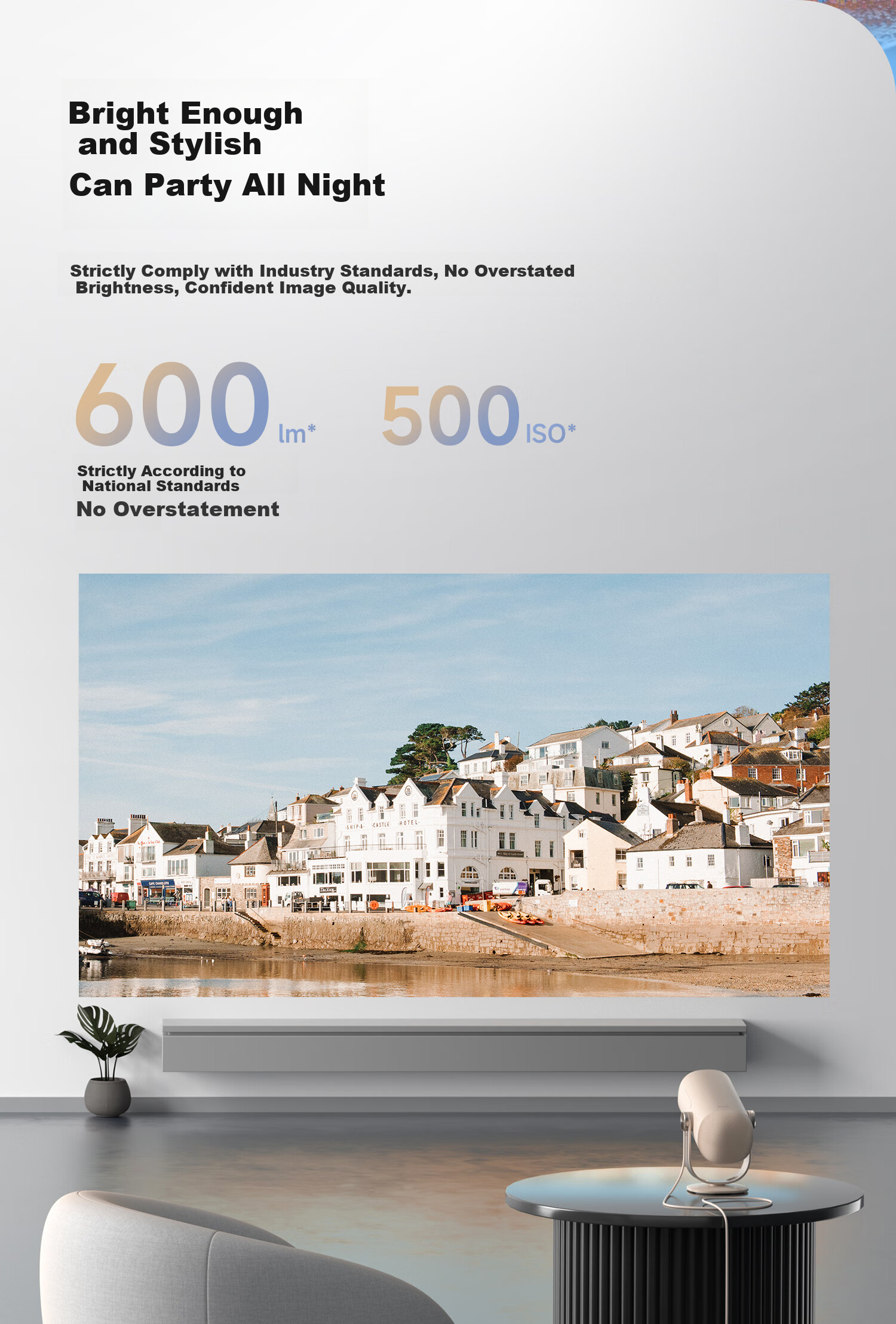 Dangbei Smart2 Projector Home Use HD Portable PTZ Projector Affordable Smart Home Theater National Subsidy (Mijia Connected Atmosphere Speaker) 9