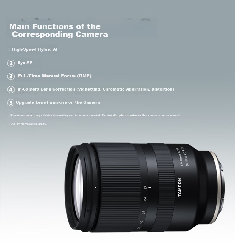 Tamron 17-70mm F/2.8 Di III-A VC RXD Stabilized Large Aperture Mirrorless Camera Lens Landscape Portrait Travel (Sony APS-C E-mount) Youth Edition 6