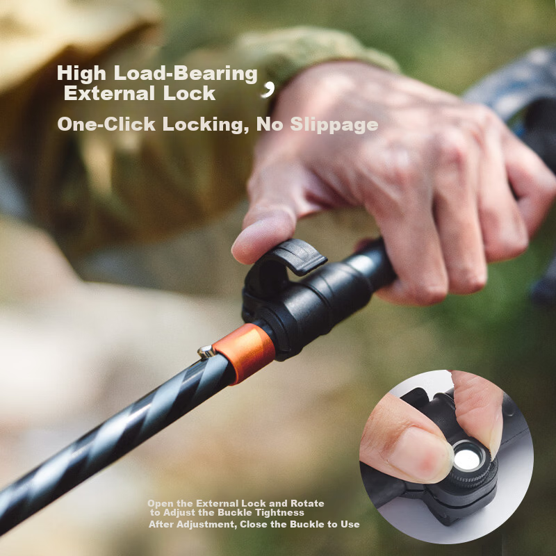 Naturehike Nuoke Changfeng Pro 5-Section Folding Aluminum Alloy Trekking Pole Professional Outdoor Hiking Stick Ultra-Light for Men and Women
