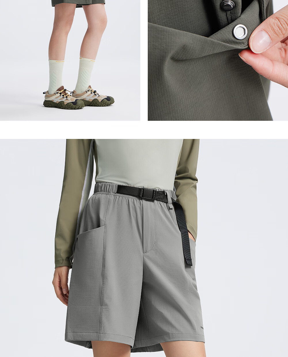 Toread Women's Workwear Shorts Summer Lightweight Quick-Dry Breathable Loose Slimming Five-Point Outdoor Sports Casual Straight Pants 11