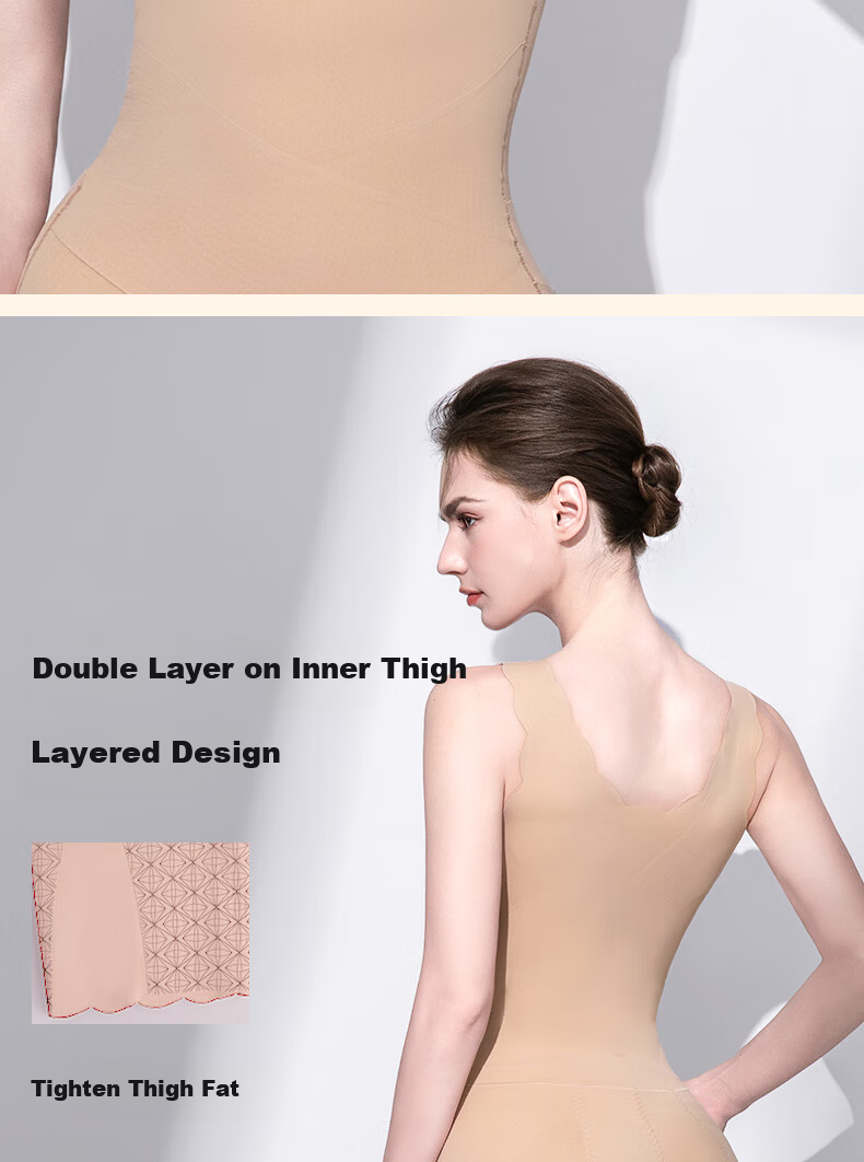 Tingmei Seamless Shapewear Bodysuit for Women, Tummy Control, Waist Shaping Pants, Waist Cincher, Bra-Free, Back Opening Slimming Garment, Black, Size L 16