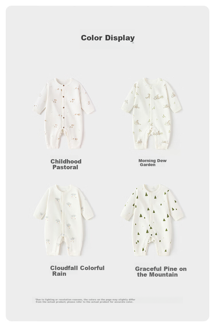 Babylove Baby Romper Spring and Autumn Cotton Newborn Unisex Long Sleeve Bodysuit Crawling Suit 10