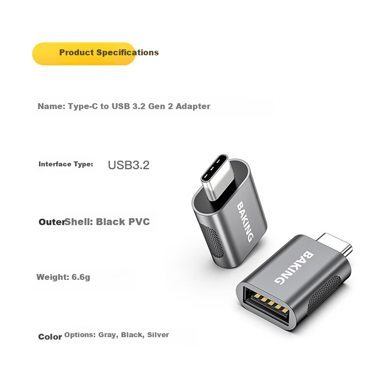 Baking Type-C to USB OTG Adapter Compatible with Apple iPhone 17/16/15, Huawei Phones, Charging Cable, Data Cable, USB Drive, iPad, Laptop, Keyboard, Mouse, Car 10