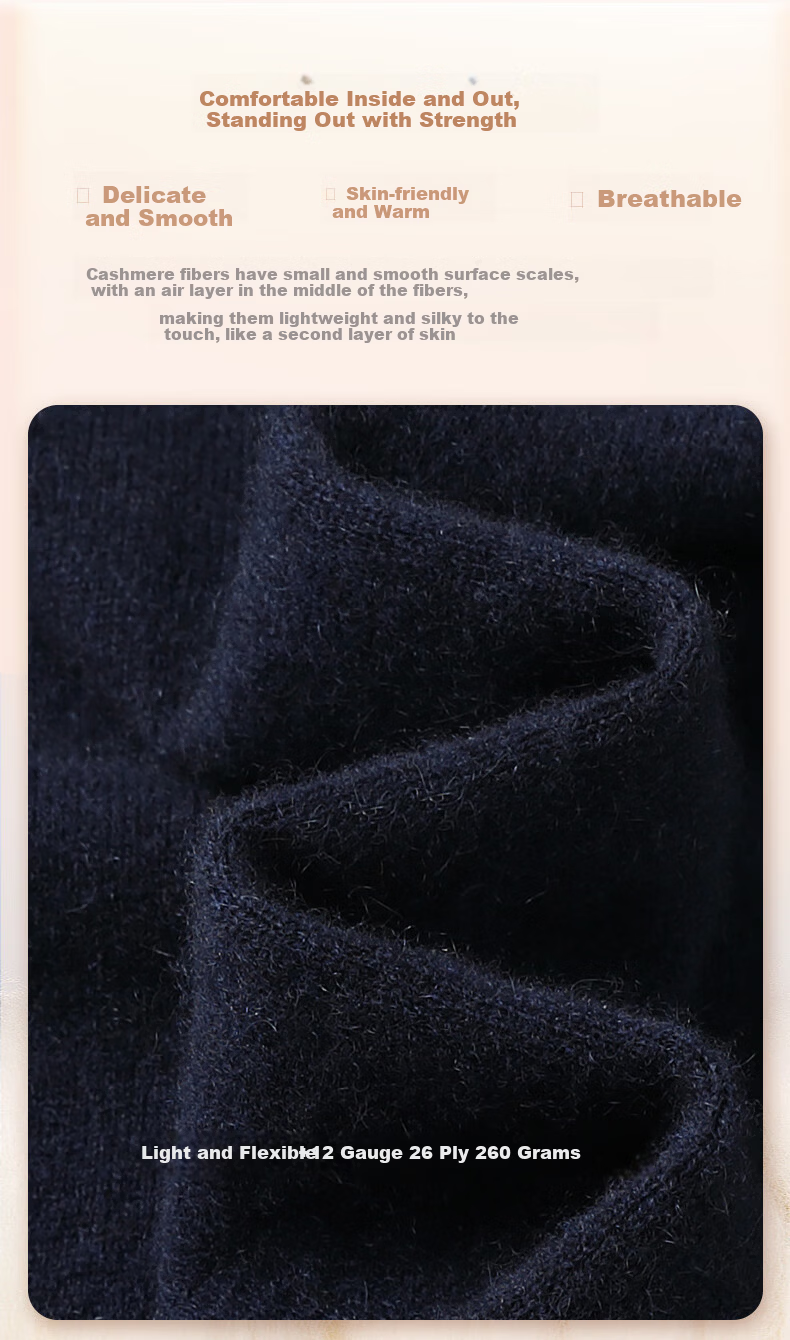 Hengyuanxiang Men's 100% Pure Cashmere Sweater Autumn Winter Half Turtleneck Knitted Warm Red Thick Woolen Pullover 2