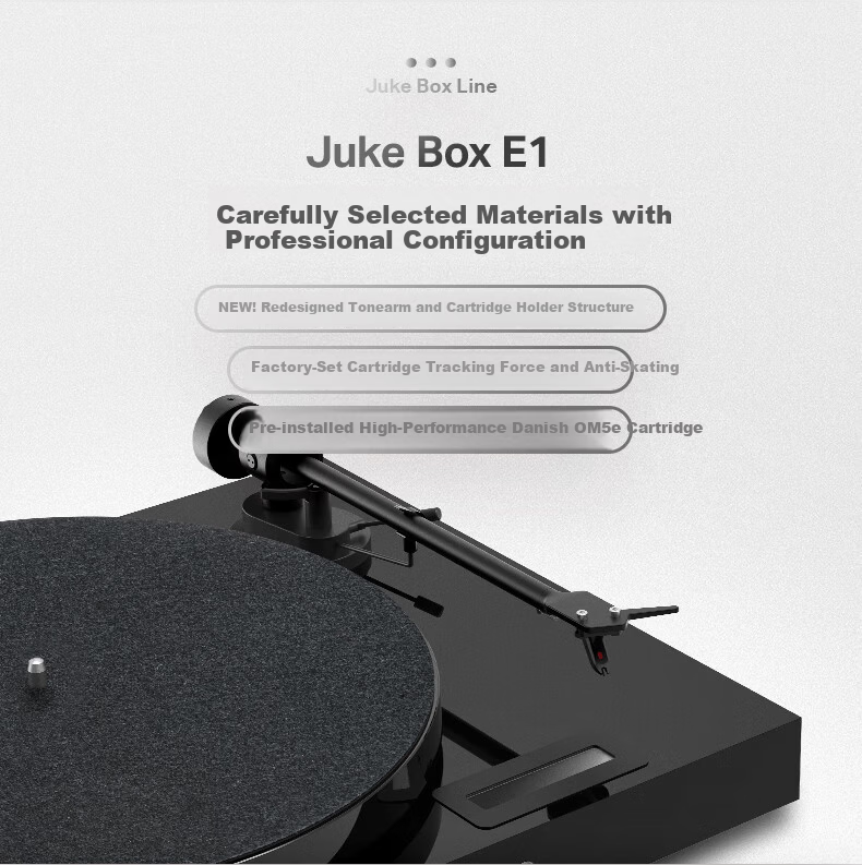 Baodi Juke Box E1 Vinyl Record Player All-in-One Austrian Imported Pro-Ject High-End Turntable White 4