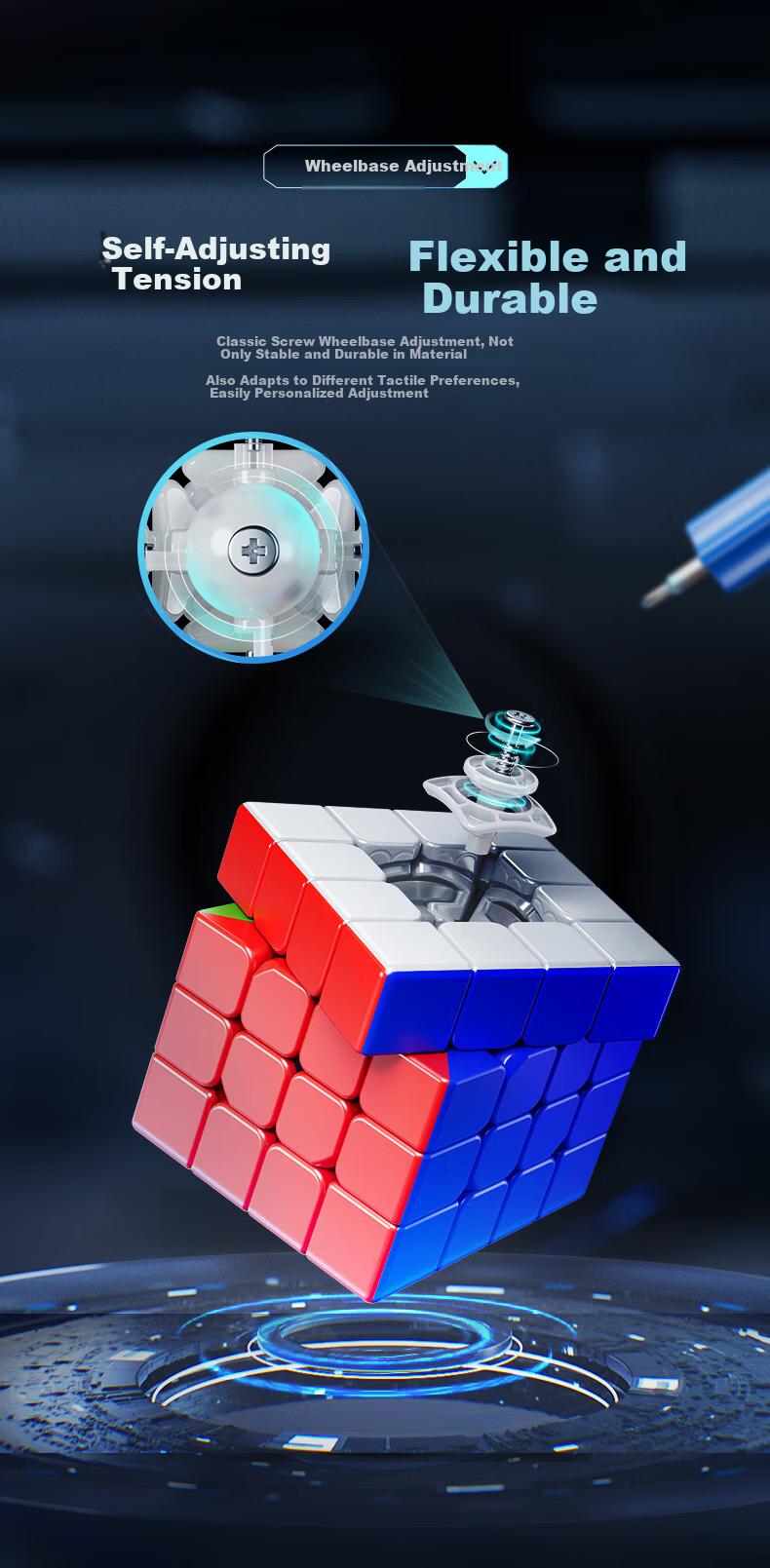 Moyu Culture Aosv V7 4th Order Magnetic Cube Advanced Competition Level Three-Track Magnetic Cube Version 12