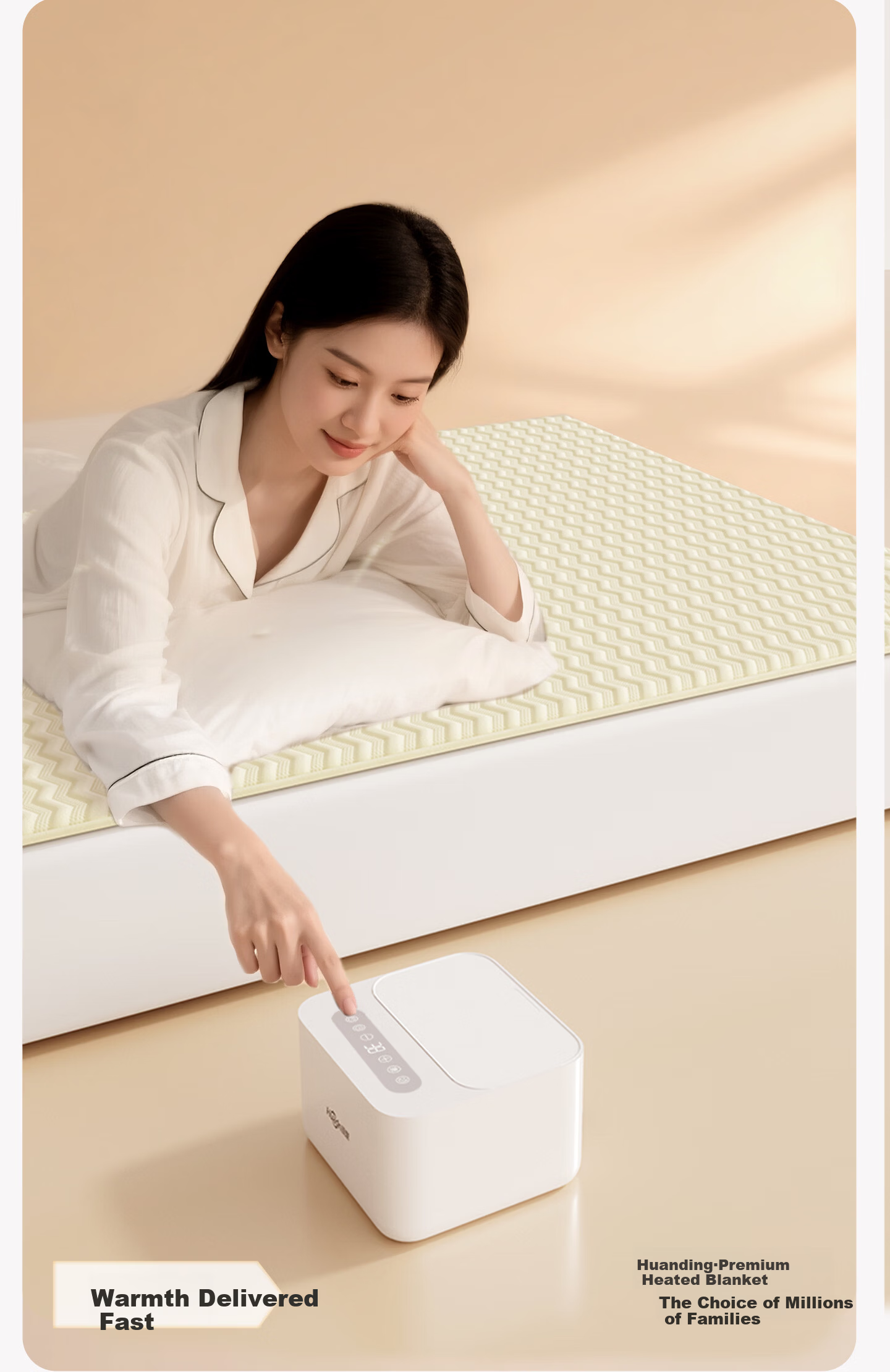 Huanding [Water Shortage Power Off] Water Heating Electric Blanket Water Heating Blanket Water Electric Mattress Compatible with Mijia APP 1.5*1.8m 36