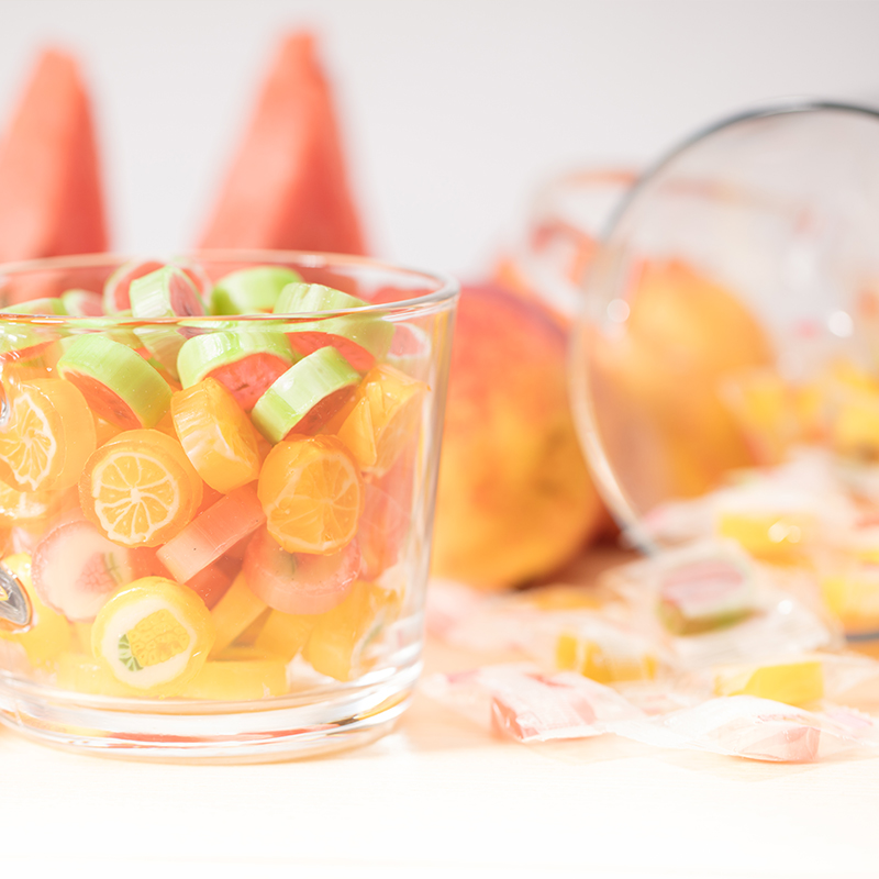 锦大彩色水果切片糖 500g/袋 儿童糖果 硬糖 喜糖水果糖 婚庆招待糖