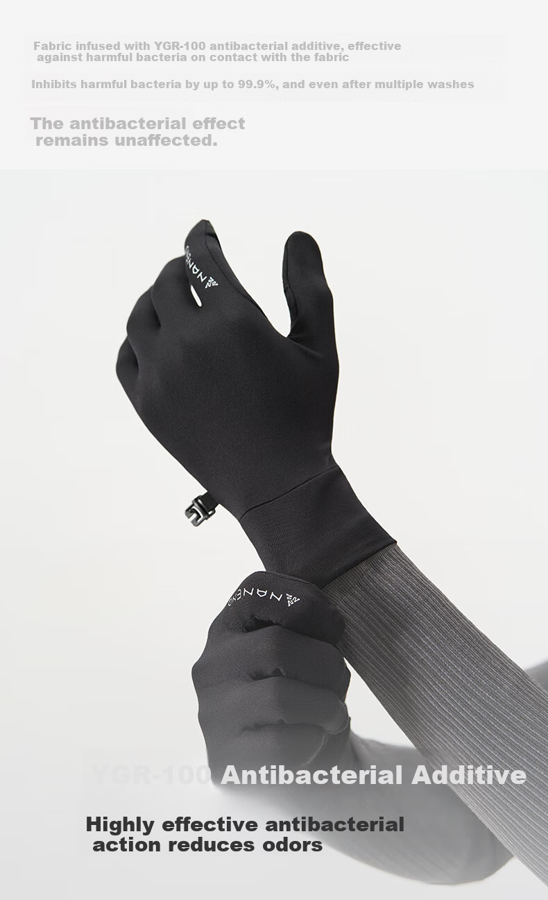 NANEN Ski Gloves 2025 New Touchscreen Liner Snowboard Double Board Fleece Warm Quick-Dry Gloves Black M 7