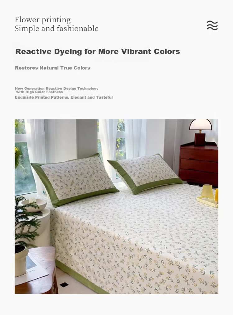 Hengyuanxiang 100% Pure Cotton Bed Sheet, 1.8x2 Meter Bed, Class A Antibacterial Coarse Fabric Bed Sheet, Single Item, 230x245cm, Cool-Feeling for Summer 8