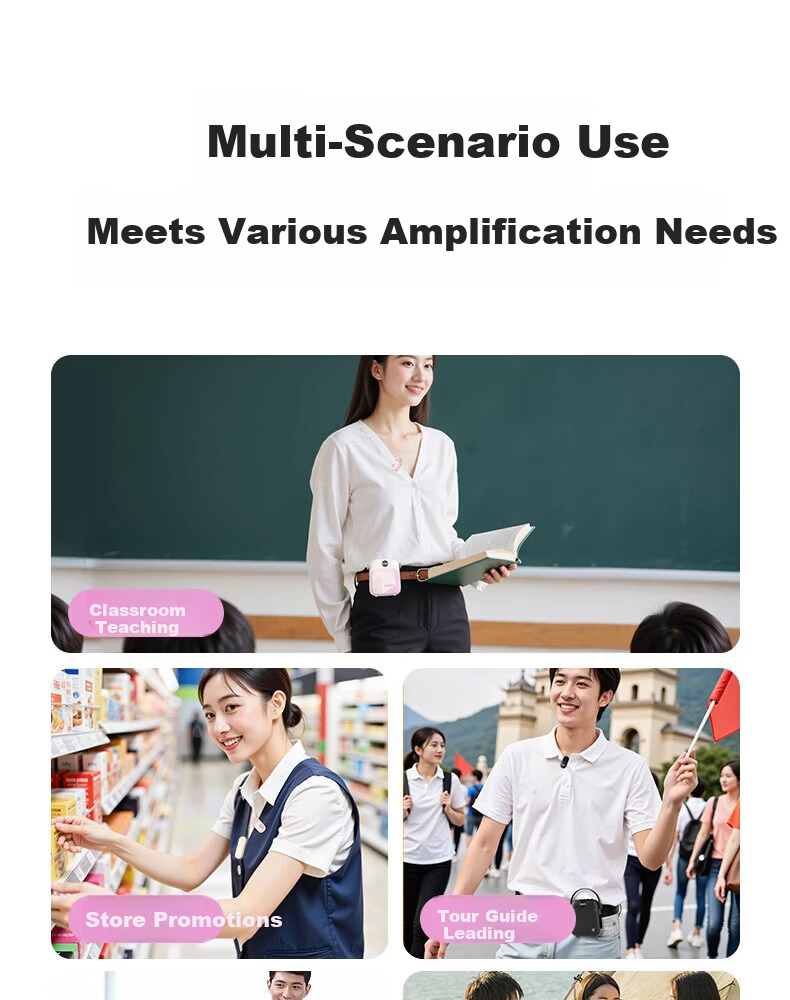 Good Shepherd A7 Little Bee Amplifier Teacher Teaching Anti-Howling Wireless Lavalier Microphone Tour Guide Outdoor Portable Bluetooth Speaker Loud Volume Amplifier 19