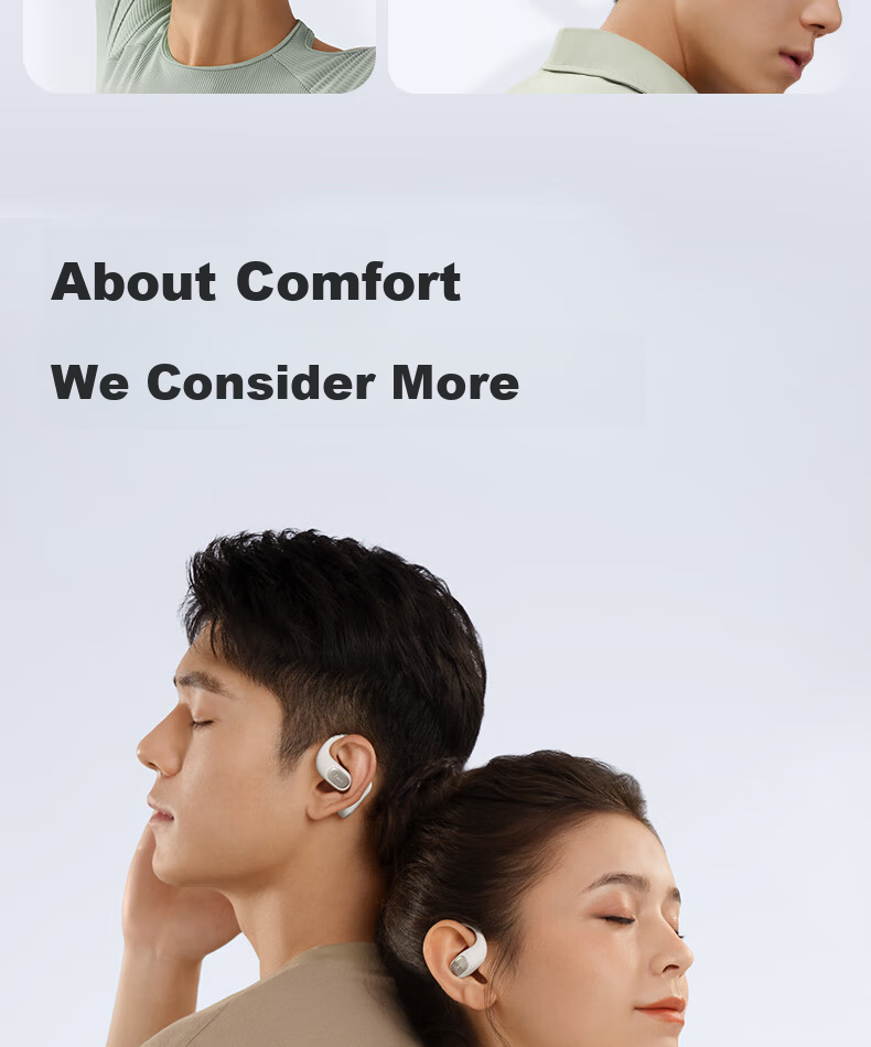 EDIFIER Zero Open Open-Ear True Wireless Bluetooth Earphones, Ear-Hook Design, Long Battery Life, Comfortable Fit, Compatible with Apple, Huawei, Xiaomi, Moonlight White 3