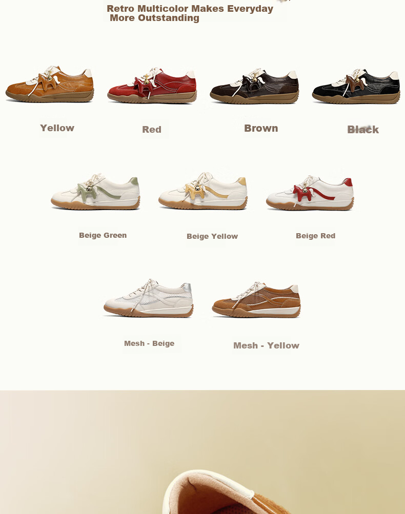 Senda Guo Yuxin Same Style Little Pony Training Shoes Women 2026 Spring New Ma Shang You Qian Agan Sneakers 4NRD5 Brown Size 35 6