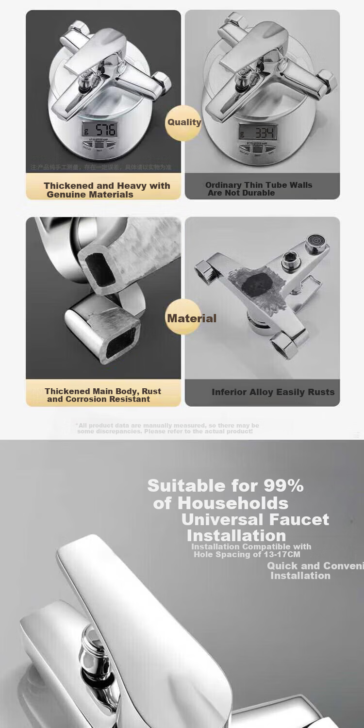 Del 28-Year Brand Shower Faucet Set Simple Mixing Valve Bathroom Hot and Cold Large Water Flow Shower Head 9