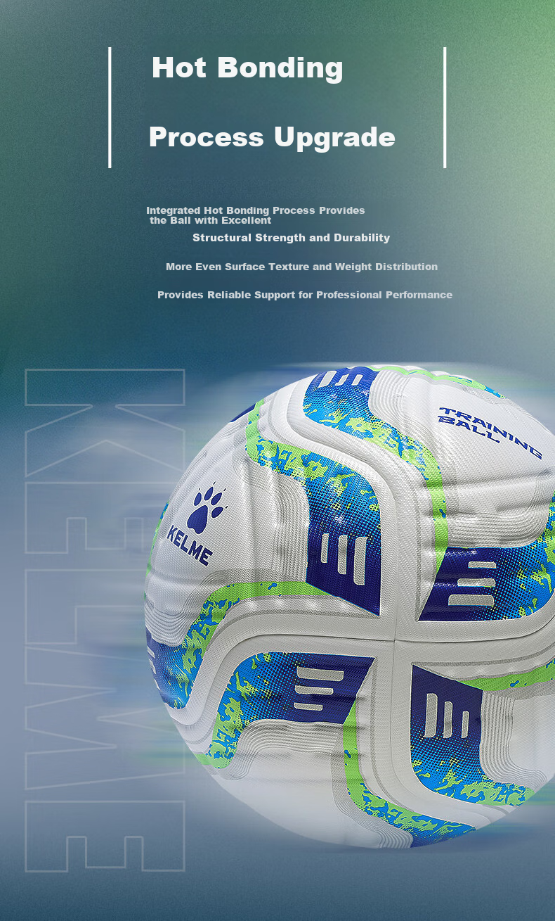KELME Heat-Sealed Football Youth Training Student Physical Exam Official Size 5 Match Training Standard Durable Size 4 Ball 5