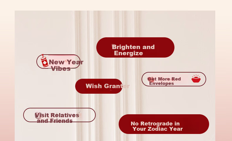 Olrain New Year Red Dress Women's Hepburn Style Little Red Dress Zodiac Year Clothing Red (Upgraded Version) L 6