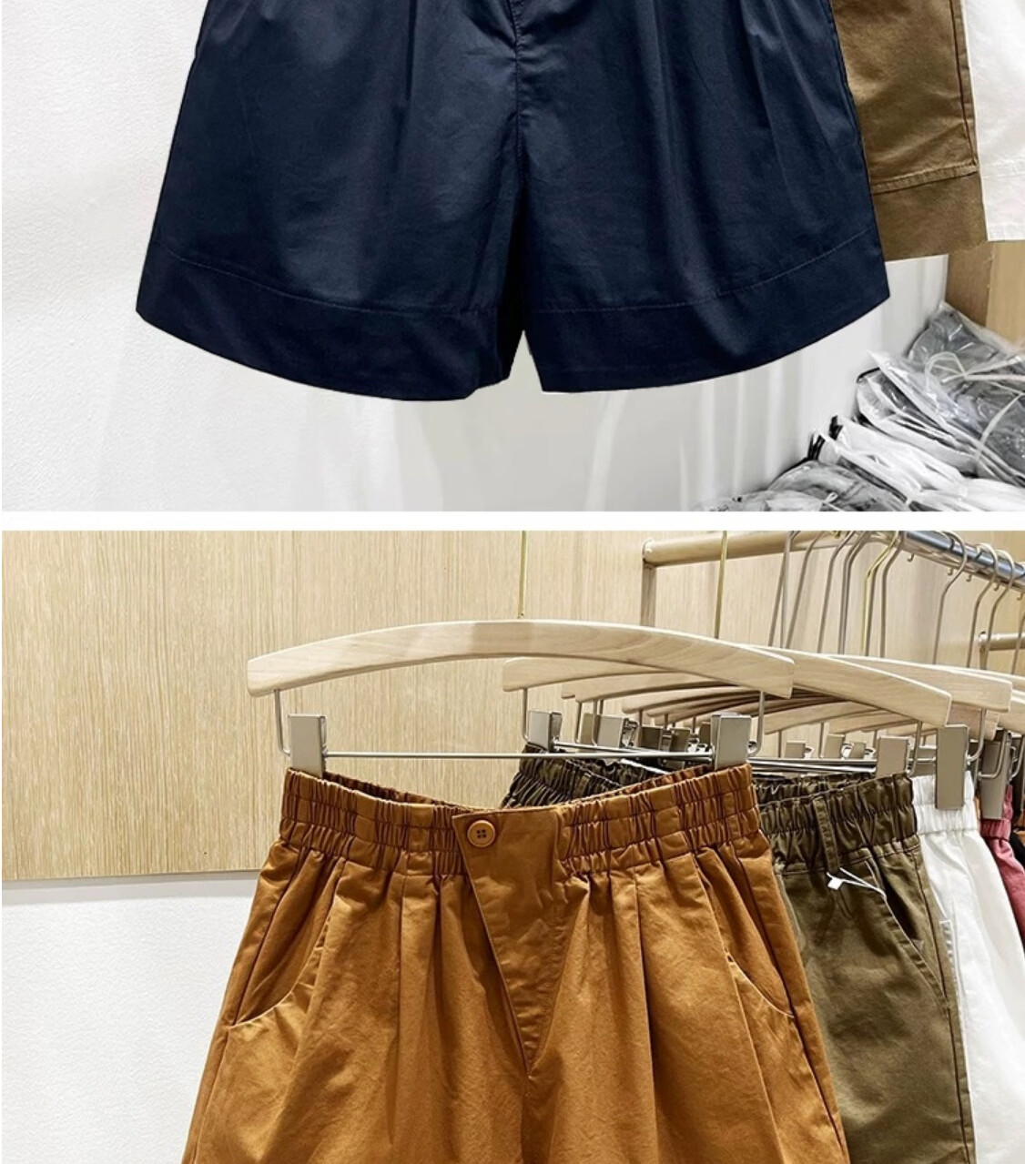 Langsha Women's Pure Cotton Summer Shorts 2026 New Loose Slimming Wide-Leg High-Waist A-Line Casual Versatile Hot Pants 10