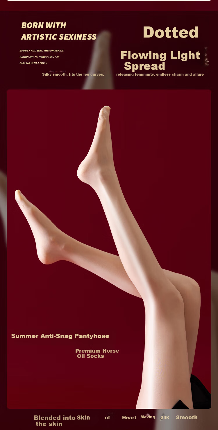 Caiyue Ma Oil Women's Slimming Beautiful Leg Shiny Stockings Sexy Silky Thin Glossy Black Pantyhose 7