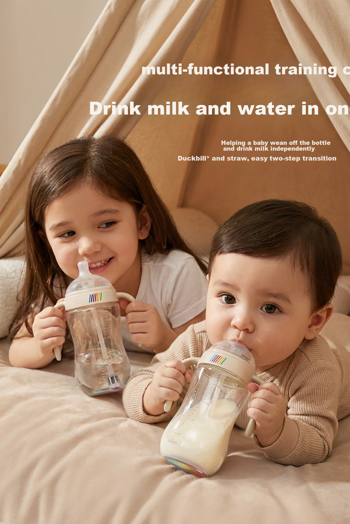 Bebebus Diamond Baby Duckbill Cup 6+ Months Training Drinking Cup Anti-Choke Gravity Ball Straw Water Bottle 280ml 5
