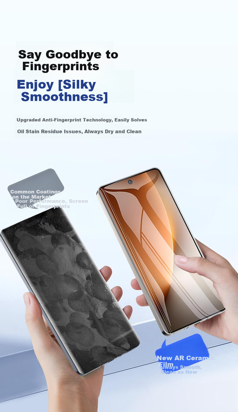 Smorss AR Anti-Reflective Ceramic Screen Protector for Honor Magic8 Pro/Porsche RSR Full Adhesive Ceramic Film Non-Tempered Eye Protection Anti-Fingerprint Dust Removal Film 9