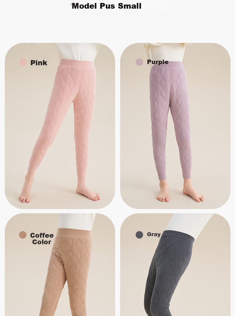 Yalu Kids Thermal Fleece-Lined Thickened School Uniform Wool Inner Layer Leggings for Boys and Girls 17