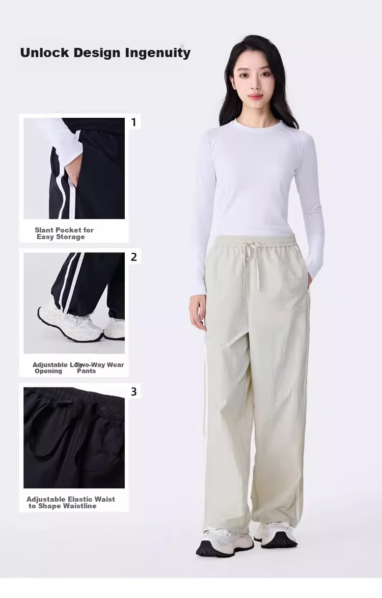 Camel Women's Outdoor Sun Protection Straight-Leg Pants 2026 Spring Summer New Moisture-Wicking Quick-Dry Lightweight Breathable Trousers 9
