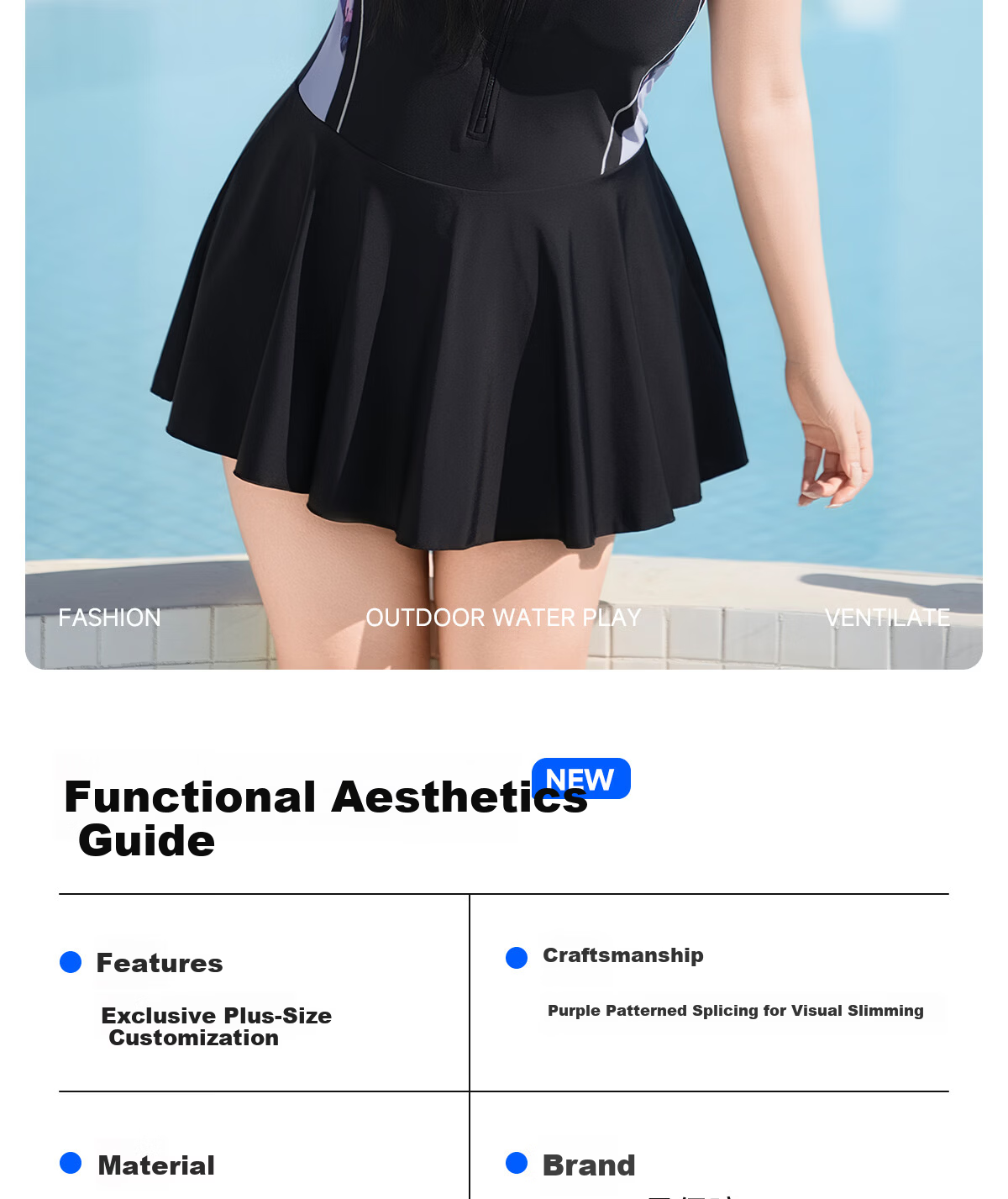 361° Women's Plus Size Swimsuit 2026 New Slimming One-Piece Bathing Suit for Adults Hot Spring Bathing Suit for Over 200 lbs 2